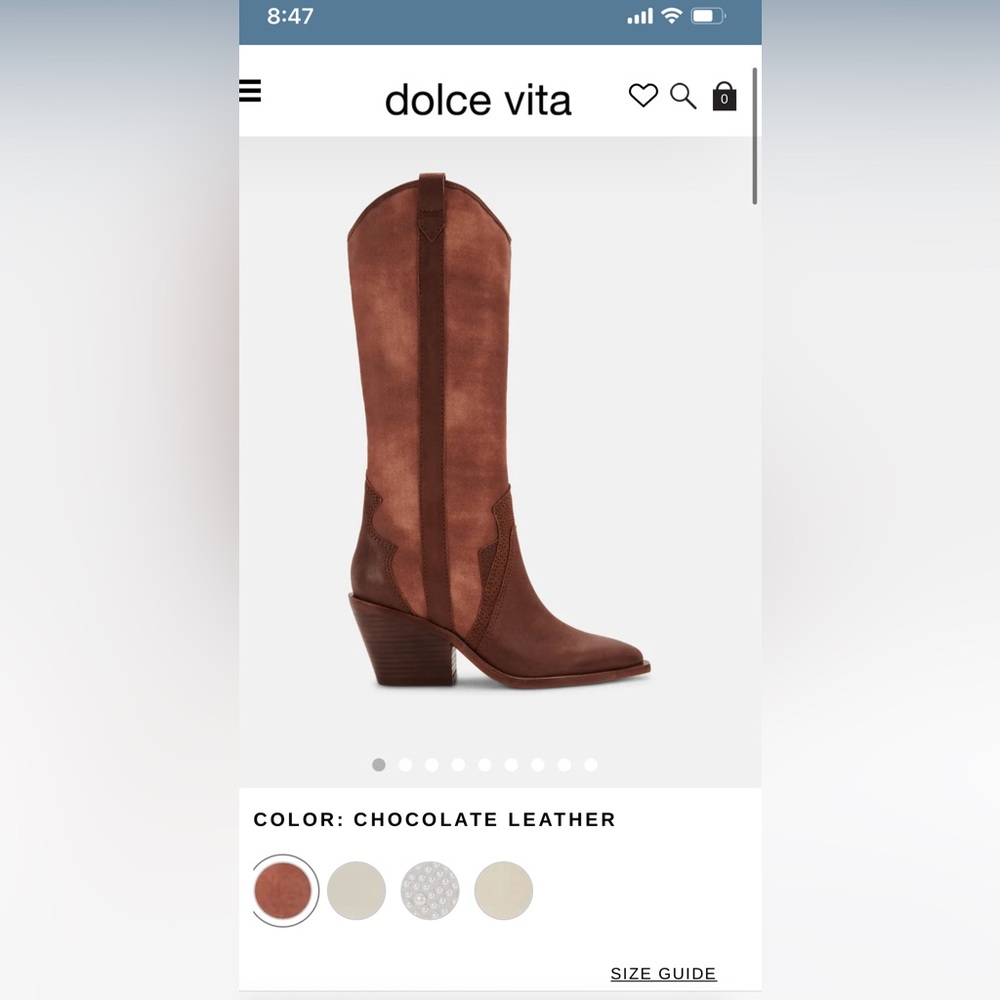 Dolce Vita Navene chocolate leather boots
